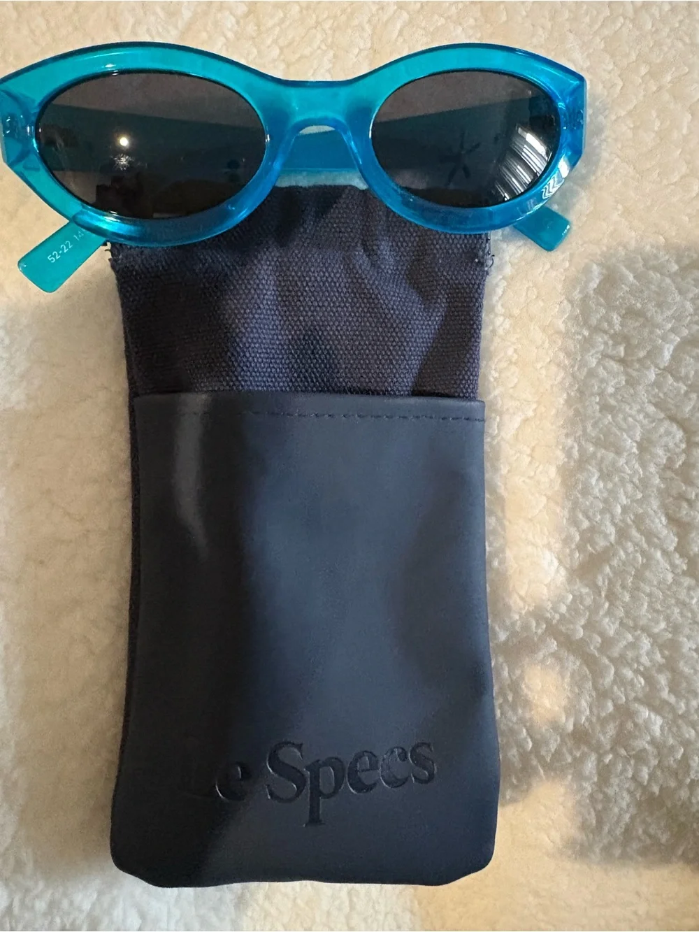 Authentic Le Specs Women's Lucite Blue Sunglasses